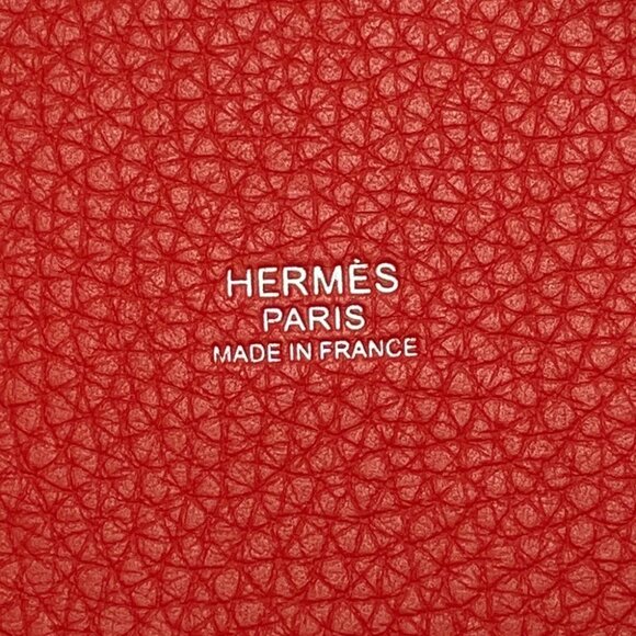 HERMES Picotin Lock Touch Size MM Taurillon Clemence/Swift Leather Rouge - Picture 10 of 11